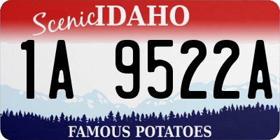 ID license plate 1A9522A