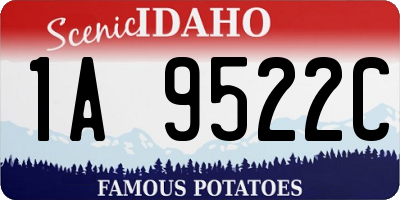 ID license plate 1A9522C