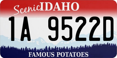 ID license plate 1A9522D