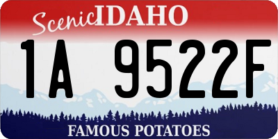 ID license plate 1A9522F