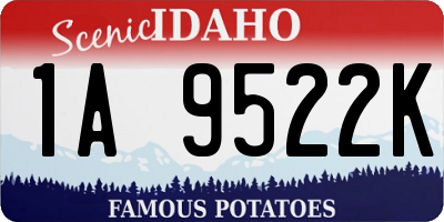 ID license plate 1A9522K