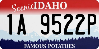 ID license plate 1A9522P