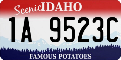 ID license plate 1A9523C