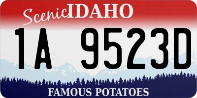 ID license plate 1A9523D