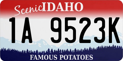 ID license plate 1A9523K