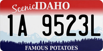 ID license plate 1A9523L