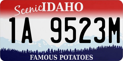 ID license plate 1A9523M