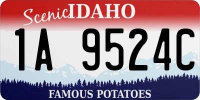 ID license plate 1A9524C