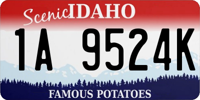 ID license plate 1A9524K