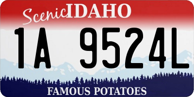 ID license plate 1A9524L