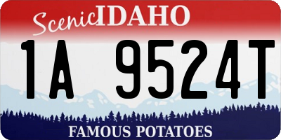 ID license plate 1A9524T