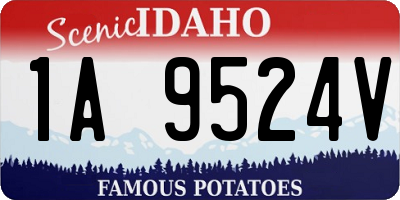 ID license plate 1A9524V