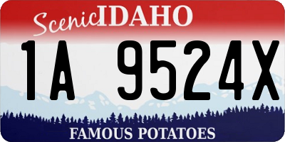ID license plate 1A9524X