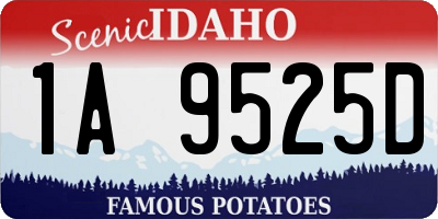 ID license plate 1A9525D