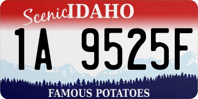 ID license plate 1A9525F