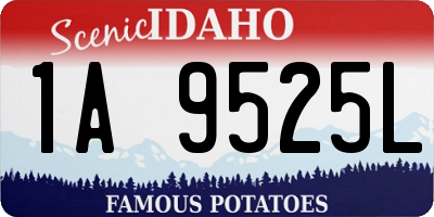 ID license plate 1A9525L