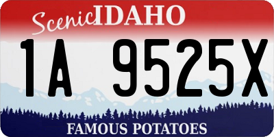 ID license plate 1A9525X