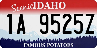 ID license plate 1A9525Z