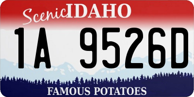 ID license plate 1A9526D
