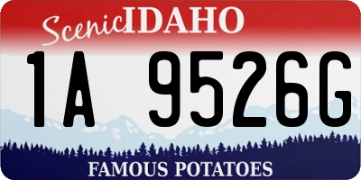 ID license plate 1A9526G