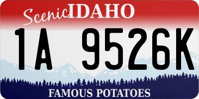 ID license plate 1A9526K