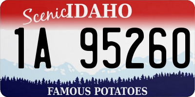ID license plate 1A9526O