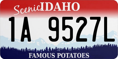 ID license plate 1A9527L