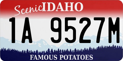 ID license plate 1A9527M