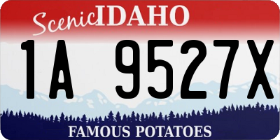 ID license plate 1A9527X