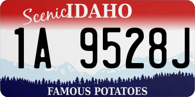 ID license plate 1A9528J