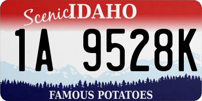 ID license plate 1A9528K