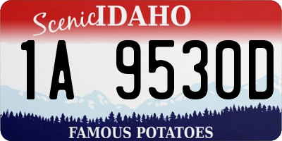 ID license plate 1A9530D