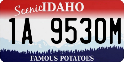 ID license plate 1A9530M