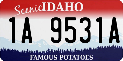 ID license plate 1A9531A