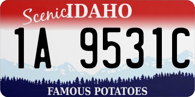 ID license plate 1A9531C