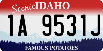 ID license plate 1A9531J