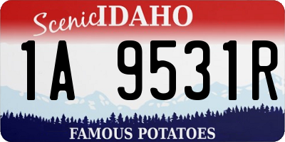 ID license plate 1A9531R