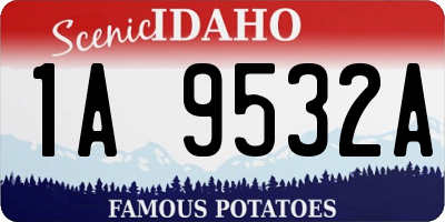 ID license plate 1A9532A