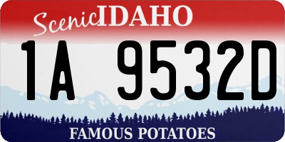 ID license plate 1A9532D
