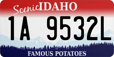 ID license plate 1A9532L