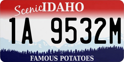 ID license plate 1A9532M