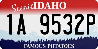 ID license plate 1A9532P