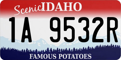 ID license plate 1A9532R