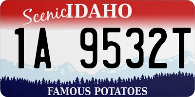 ID license plate 1A9532T