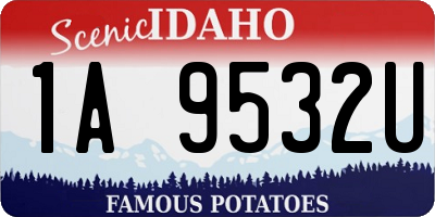 ID license plate 1A9532U