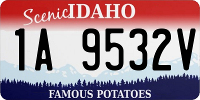 ID license plate 1A9532V