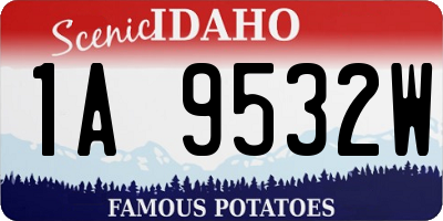 ID license plate 1A9532W
