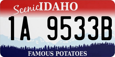 ID license plate 1A9533B