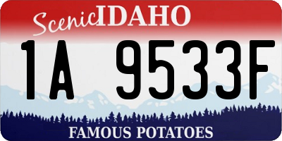 ID license plate 1A9533F