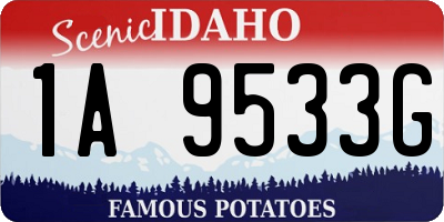 ID license plate 1A9533G